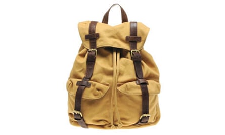 asos leather and canvas backpack La Martina Waxed with flap pockets Malm is a bag with the look of yesteryear 25L Traveler Canvas Backpack Tan