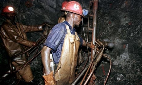 Gold miners in South Africa