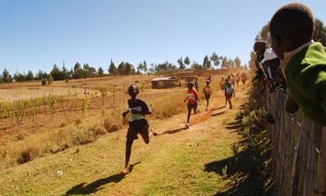 Running with the Kenyans, school race