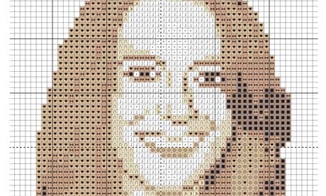 Getting stitched ... a Kate Middleton pattern, courtesy of CrossStitcher magazine.