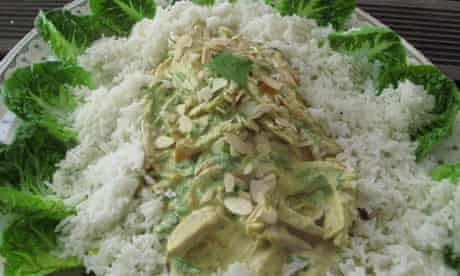 Perfect coronation chicken – with rice