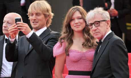 Actors Adrien Brody, Owen Wilson, Lea Seydoux and director Woody Allen at the Cannes Film Festival 
