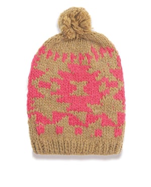 Bobble hats: Wool intarsia knit