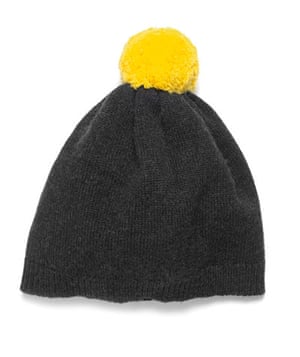 Bobble hats: Navy and yellow