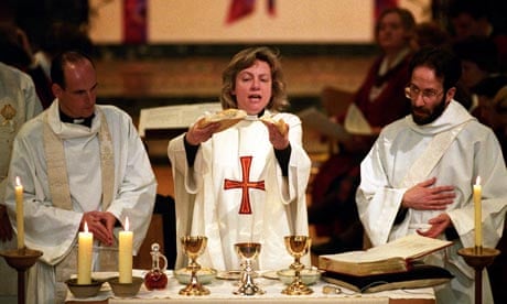Reverend Angela Berners-Wilson breaks bread in 1994