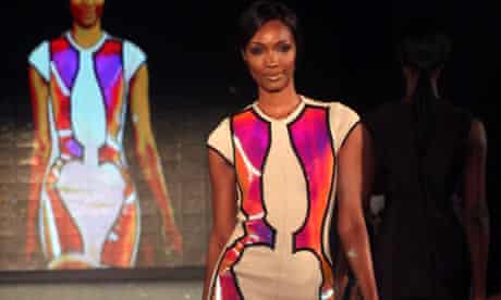 An outfit by La Quan Smith, Lagos fashion week