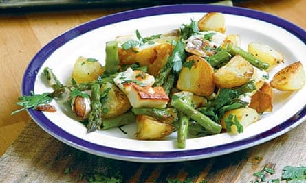 Asparagus, halloumi, new potatoes