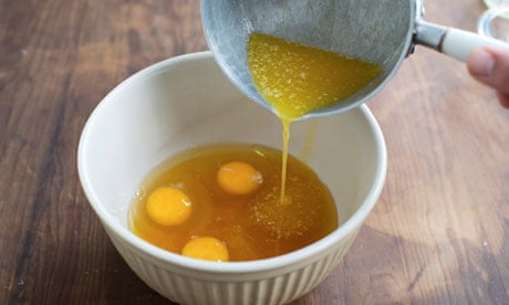honey butter oil and eggs in bowl