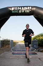 Nick crossing the line on the Race to the Stones