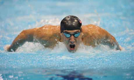 Michael Phelps of the US doing the butterfly at the 2012 Olympic Games.