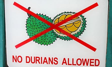'No durians allowed' sign
