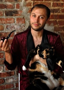 Jack Shepherd and his cat Princess