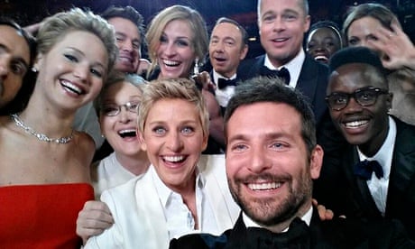 Movie stars at the Oscars, posted by show host Ellen DeGeneres