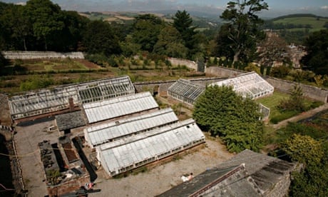 The walled garden at the Flete estate in Devon