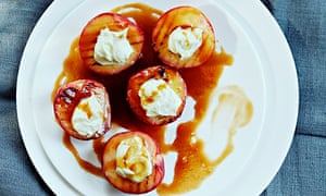 10 best Grilled mascarpone peaches with salted bourbon caramel