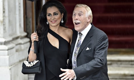 Bruce Forsyth and his wife, Wilnelia Merced, arrive for the Best of Creative in central London on 30