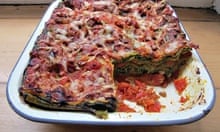 Ricotta and aubergine lasagne