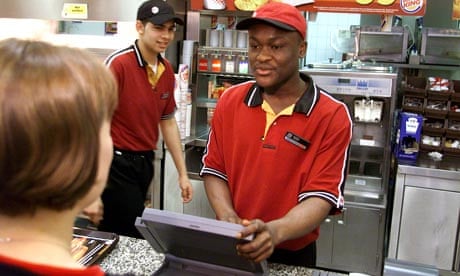 student employee at Burger King