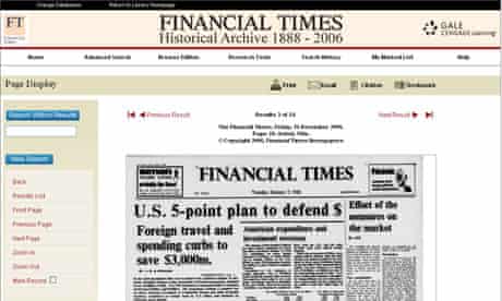 The Financial Times's new online archive 