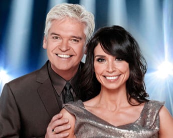 Dancing on Ice presenters Phillip Scofield and Christine Bleakley.