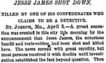 New York Times - Jesse James shot