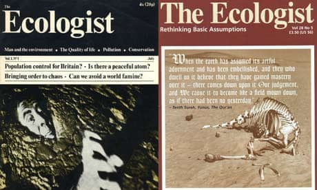 The Ecologist magazines: 1970 launch issue and 1998 Monsanto issue