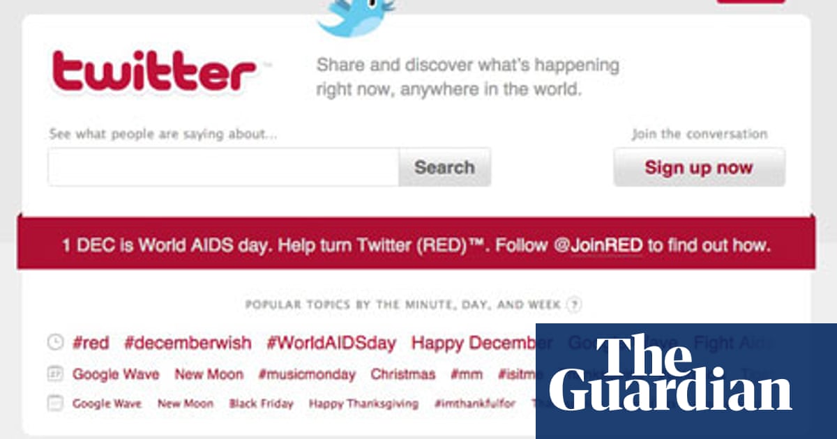 Twitter Facebook And Google Turn Red For World Aids Day Technology The Guardian