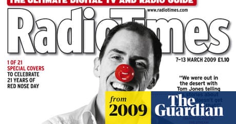 Radio Times Prints 21 Different Covers To Mark Comic Relief S Red Nose Day Comic Relief The Guardian