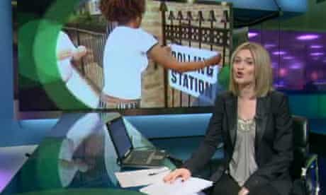 More4 news screengrab - presenter Kylie Morris