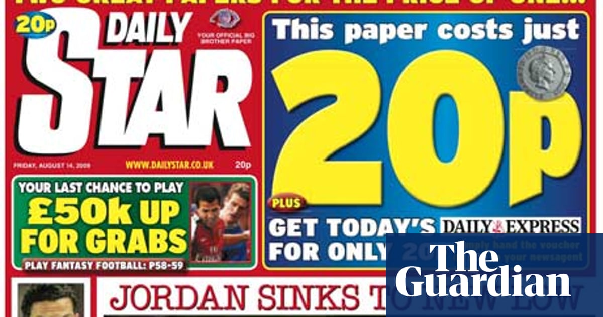 Daily Star Sales Up 20 Year On Year Abcs The Guardian