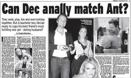 Daily Express Ant and Dec headline