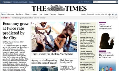 The Times website
