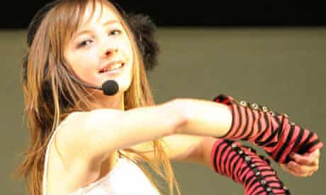 Rebecca Flint, 14, performing as Beckii Cruel