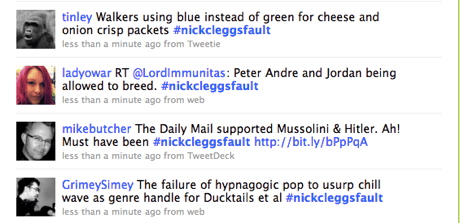 #nickcleggsfault on Twitter