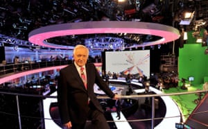 BBC election coverage: David Dimbleby on the BBC's general election set