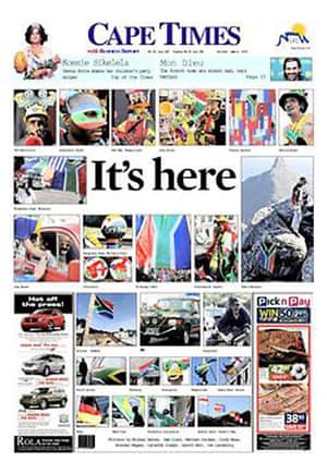 World Cup 2010 pages: Cape Times, South Africa