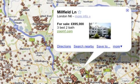 Google Maps property search