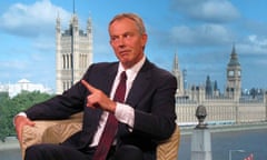 Tony Blair being interviewed by Andrew Marr