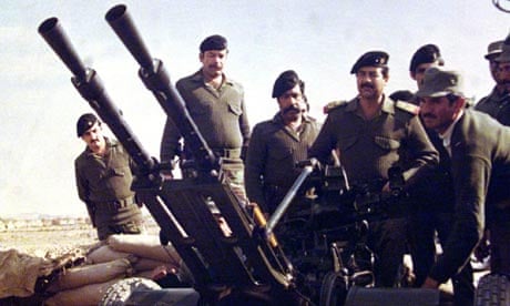 Saddam Hussein during Iraq-Iran war