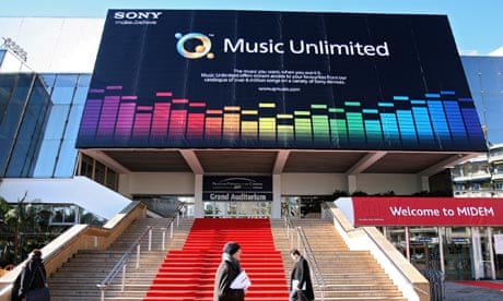Music Unlimited billboard at Midem 2011