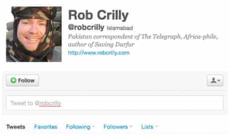 Rob Crilly's Twitter page