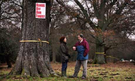 Jonathon Porritt and Baroness Royall in the Forest of Dean