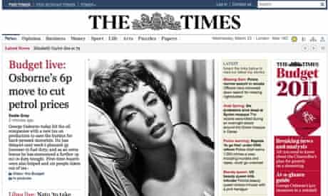 The Times website
