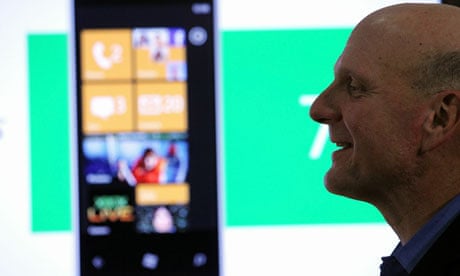 Microsoft's Steve Ballmer launches Windows Phone 7 in October 2010