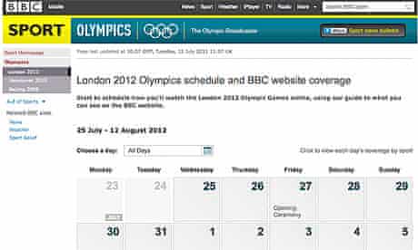 BBC Olympics planner