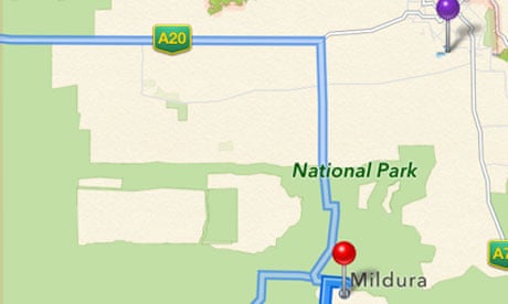 Apple maps Mildura