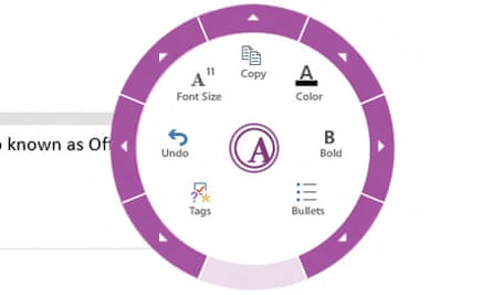 OneNote MX, a Metro app, has an unusual wheel control for font selection