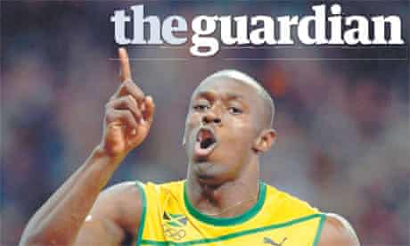 The Guardian - Usain Bolt front page