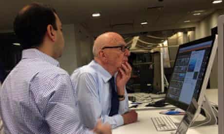 News Corp's Rahul Chopra demostrates Storyful to Rupert Murdoch