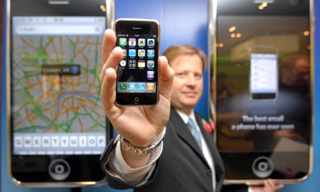 CEO Charles Dunstone with the iPhone at the Carphone Warehouse,  London, Britain - 08 Nov 2007